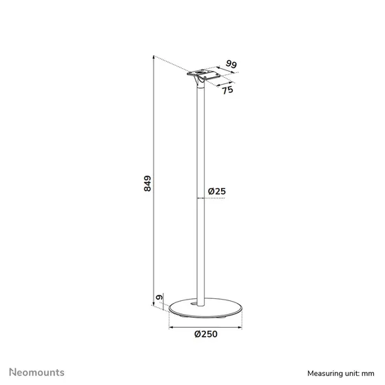 Neomounts Speaker stand for Sonos Era 300 - 85 cm height Wit