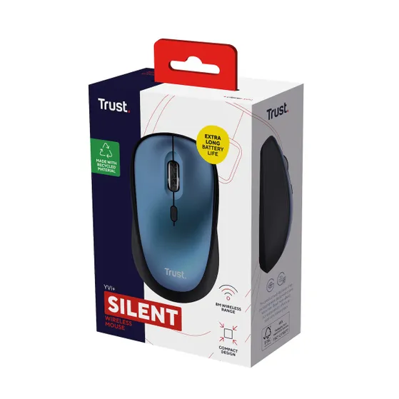 Trust Yvi+ Draadloze Muis Eco Blauw