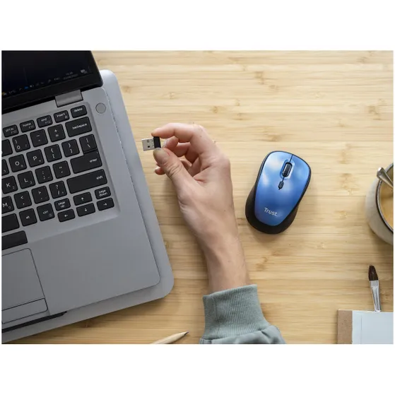 Trust Yvi+ Draadloze Muis Eco Blauw