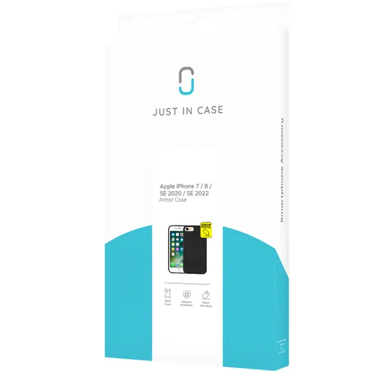 Just in Case Armor Case voor Apple iPhone SE 2022 Zwart