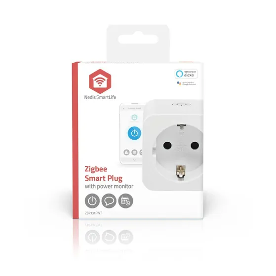 Nedis SmartLife Slimme Stekker | Zigbee 3.0 | Energiemeter | 3680 W | Hybrid (CEE 7/7) | Android / IOS
