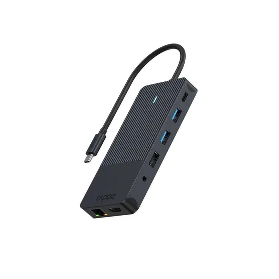 Rapoo USB-C Multiport Adapter, 12-in-1, grijs