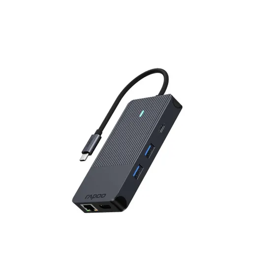 Rapoo USB-C Multiport Adapter, 10-in-1, grijs