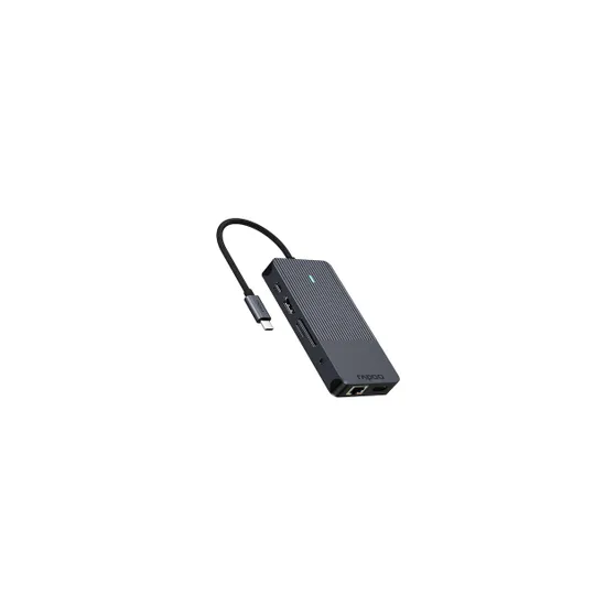 Rapoo USB-C Multiport Adapter, 10-in-1, grijs