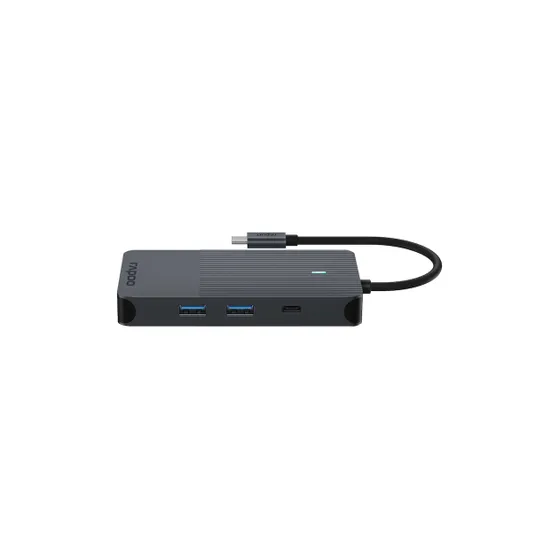 Rapoo USB-C Multiport Adapter, 8-in-1, grijs