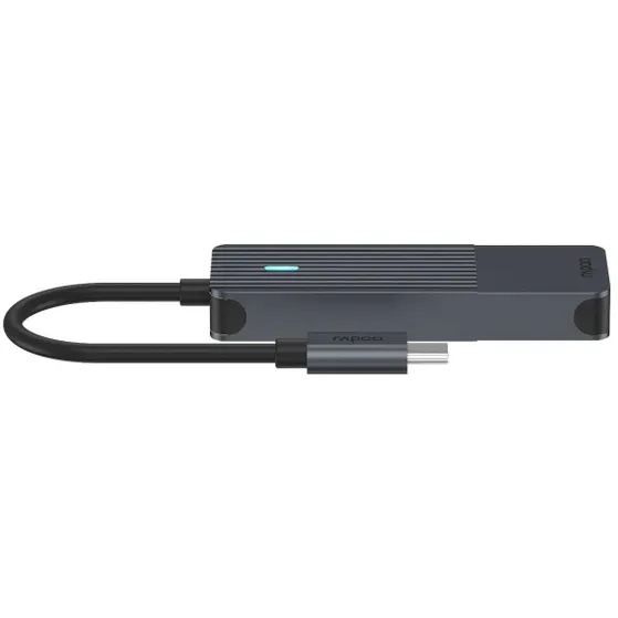 Rapoo USB-C Hub, USB-C naar USB-A en USB-C, grijs