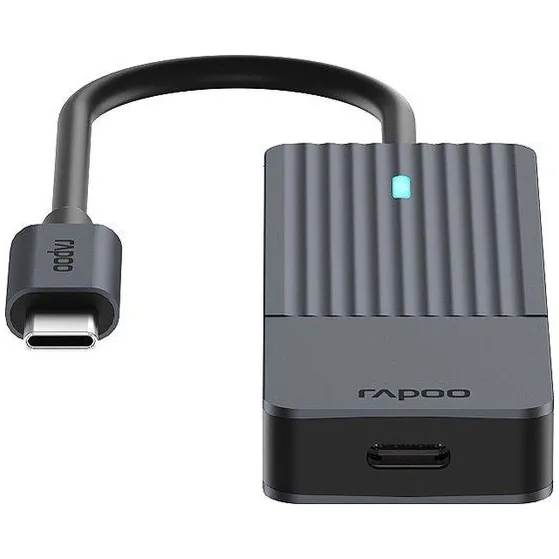 Rapoo USB-C Hub, USB-C naar USB-A en USB-C, grijs