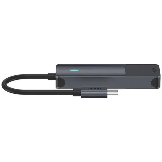 Rapoo USB-C Hub, USB-C naar USB-A en USB-C, grijs