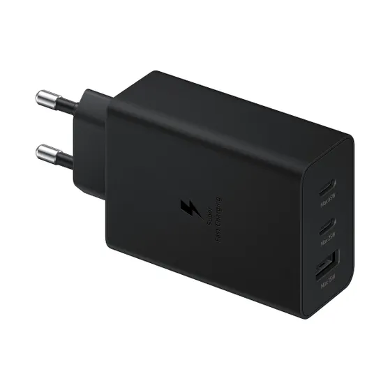 Samsung 65W Power Adapter Trio Zwart