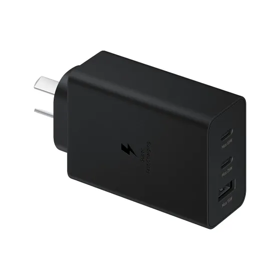 Samsung 65W Power Adapter Trio Zwart