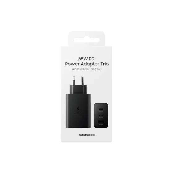 Samsung 65W Power Adapter Trio Zwart
