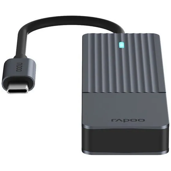 Rapoo USB-C Hub, USB-C naar USB-A, grijs