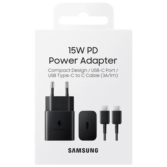 Samsung 15W Oplader Adaptive Fast charging USB A Zwart