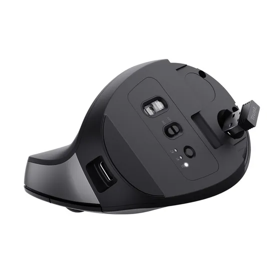 Trust BAYO+ ERGONOMIC WIRELESS MOUSE Zwart