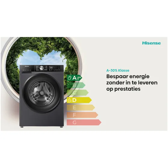 Hisense WD3S9043BB3 Zwart