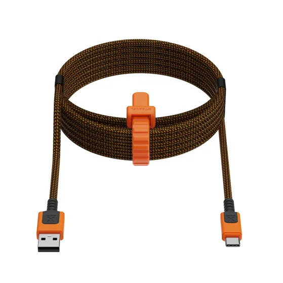 Xtorm Xtreme USB-A / USB-C kabel 1,5m Zwart/oranje