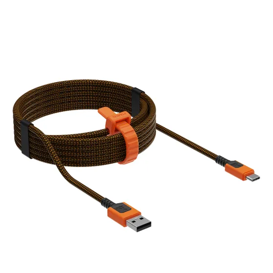 Xtorm Xtreme USB-A / USB-C kabel 1,5m Zwart/oranje
