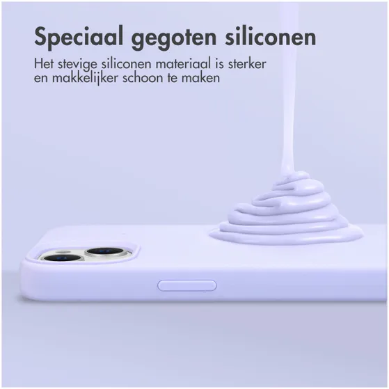 Accezz Liquid Silicone Backcover iPhone 15 Pro Paars