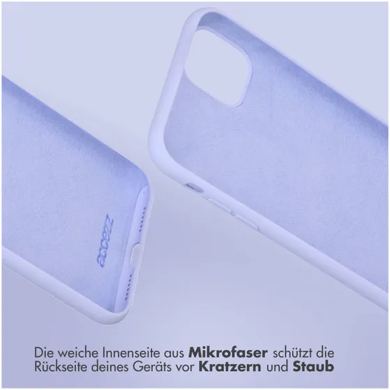 Accezz Liquid Silicone Backcover iPhone 15 Pro Paars