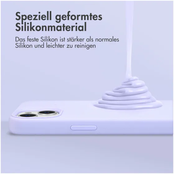 Accezz Liquid Silicone Backcover iPhone 15 Pro Paars