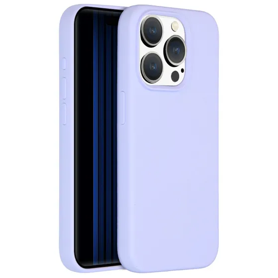 Accezz Liquid Silicone Backcover iPhone 15 Pro Paars
