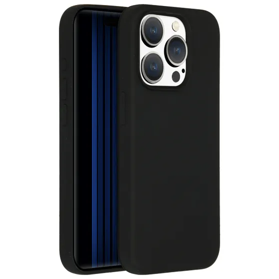 Accezz Liquid Silicone Backcover iPhone 15 Pro Zwart