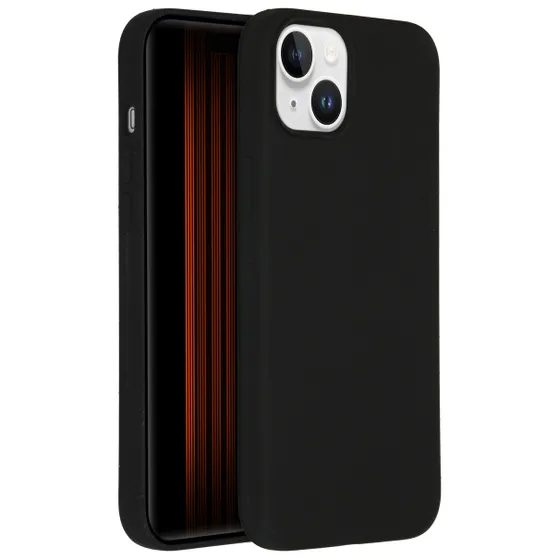 Accezz Liquid Silicone Backcover iPhone 15 Plus Zwart