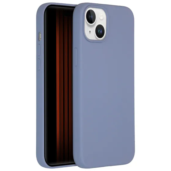 Accezz Liquid Silicone Backcover iPhone 15 Plus Grijs