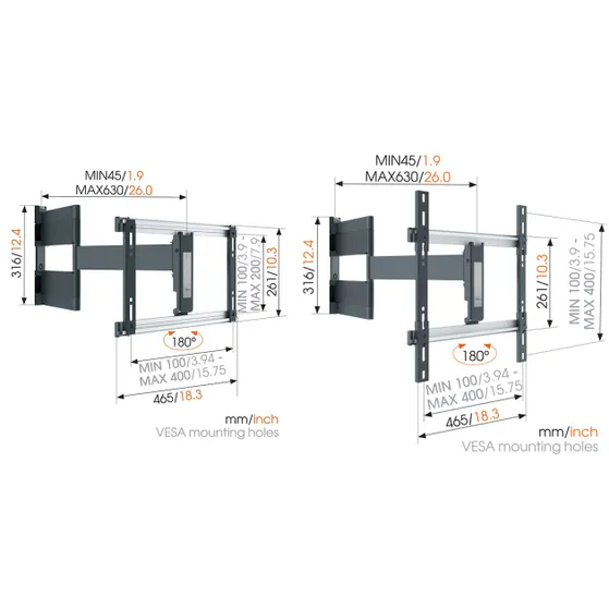 Vogels THIN 546 Zwart