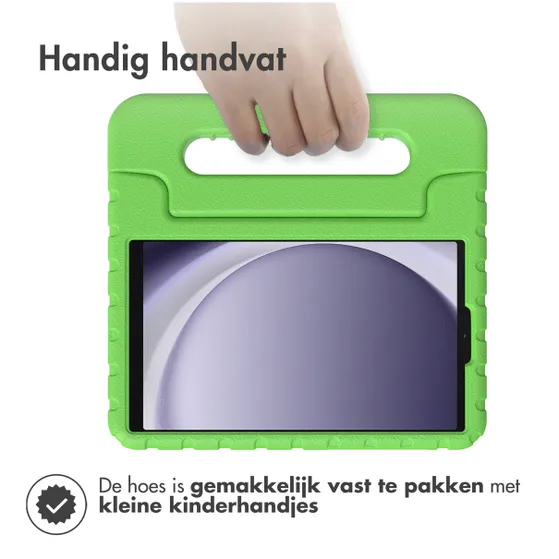 Accezz Kidsproof Backcover met handvat Samsung Galaxy Tab A9 Groen