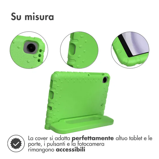 Accezz Kidsproof Backcover met handvat Samsung Galaxy Tab A9 Groen