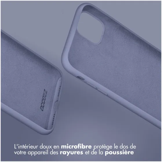 Accezz Liquid Silicone Backcover iPhone 15 Pro Max Grijs