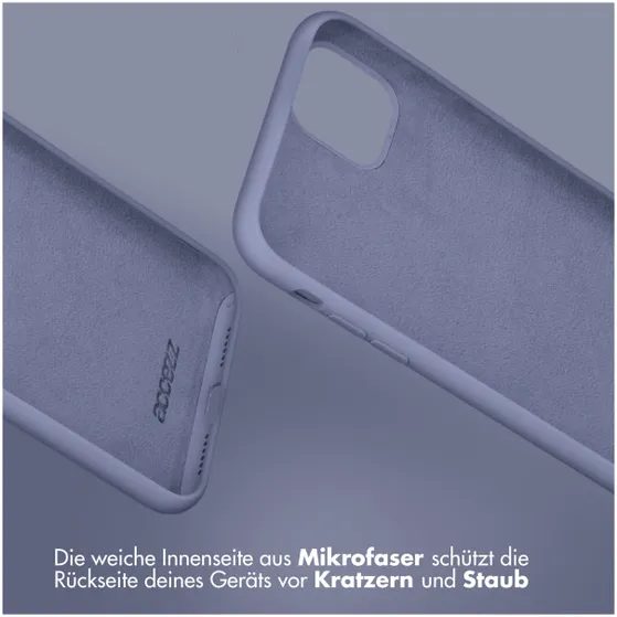 Accezz Liquid Silicone Backcover iPhone 15 Pro Max Grijs