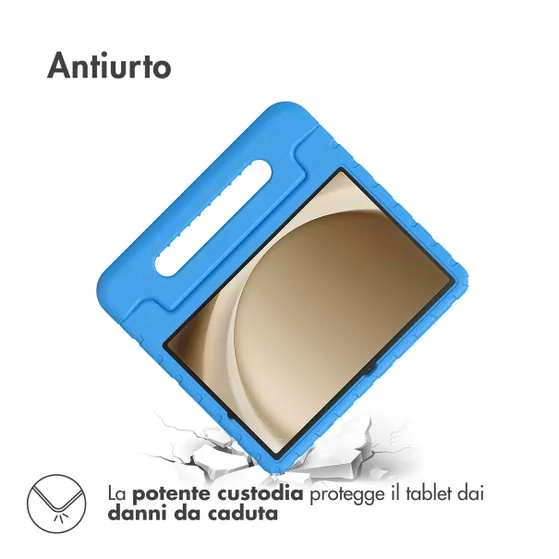 Accezz Kidsproof Backcover met handvat Samsung Galaxy Tab A9 Plus Blauw