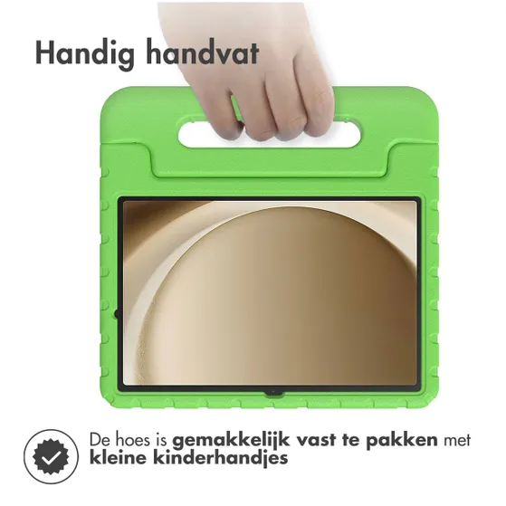 Accezz Kidsproof Backcover met handvat Samsung Galaxy Tab A9 Plus Groen