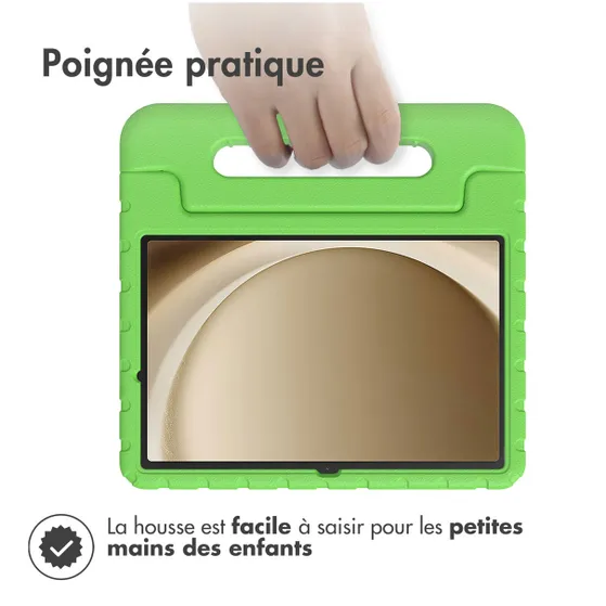 Accezz Kidsproof Backcover met handvat Samsung Galaxy Tab A9 Plus Groen
