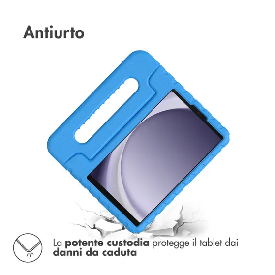 Accezz Kidsproof Backcover met handvat Samsung Galaxy Tab A9 Blauw