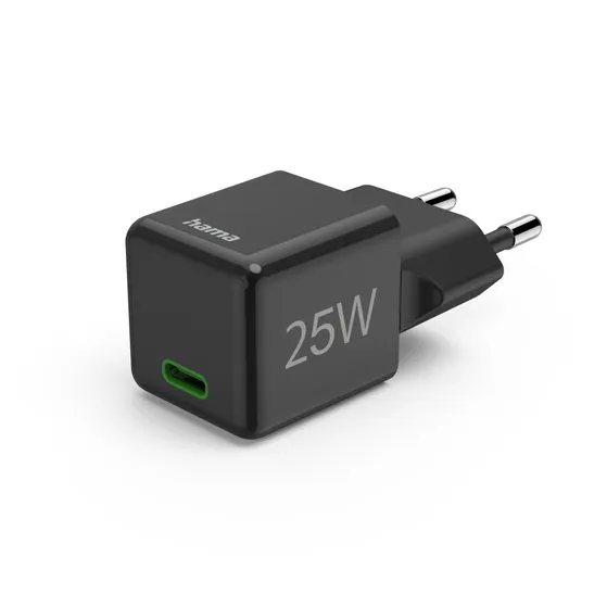 Hama Fast Charger USB-C PD/Qualcomm® Super-Mini Charger 25 W Zwart