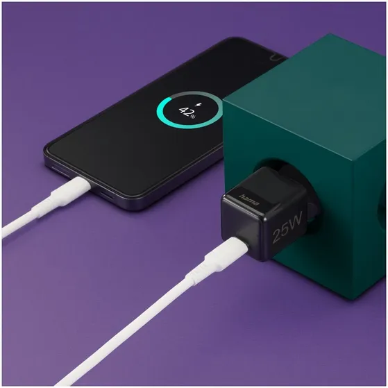 Hama Fast Charger USB-C PD/Qualcomm® Super-Mini Charger 25 W Zwart