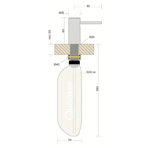 Quooker Zeeppomp Nordic Gunmetal