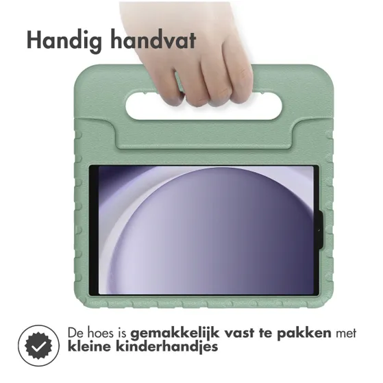 Accezz Kidsproof Backcover met handvat Samsung Galaxy Tab A9 Olijfgroen