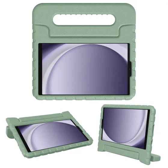 Accezz Kidsproof Backcover met handvat Samsung Galaxy Tab A9 Olijfgroen