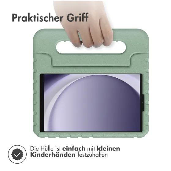 Accezz Kidsproof Backcover met handvat Samsung Galaxy Tab A9 Olijfgroen