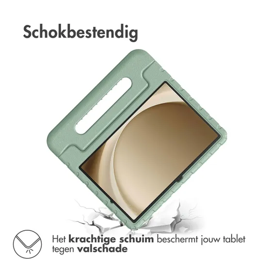 Accezz Kidsproof Backcover met handvat Samsung Galaxy Tab A9 Plus Olijfgroen