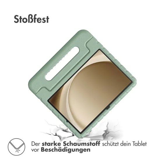 Accezz Kidsproof Backcover met handvat Samsung Galaxy Tab A9 Plus Olijfgroen