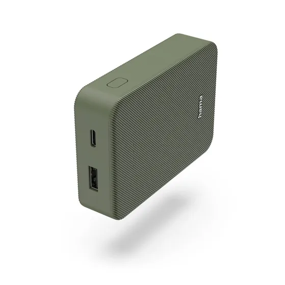 Hama Colour 10 Power Pack 10000 mAh 2 Outputs:USB-C USB-A Groen