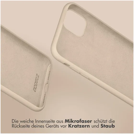 Accezz Liquid Silicone Backcover iPhone 15 Donkergrijs