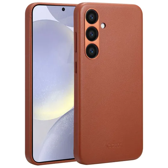 Accezz MagSafe Leather Backcover Samsung Galaxy S24 Plus Bruin