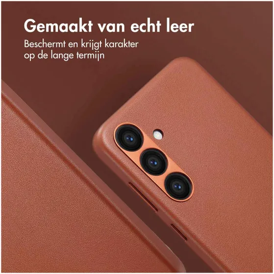 Accezz MagSafe Leather Backcover Samsung Galaxy S24 Plus Bruin