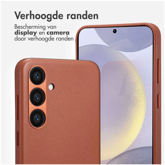 Accezz MagSafe Leather Backcover Samsung Galaxy S24 Plus Bruin